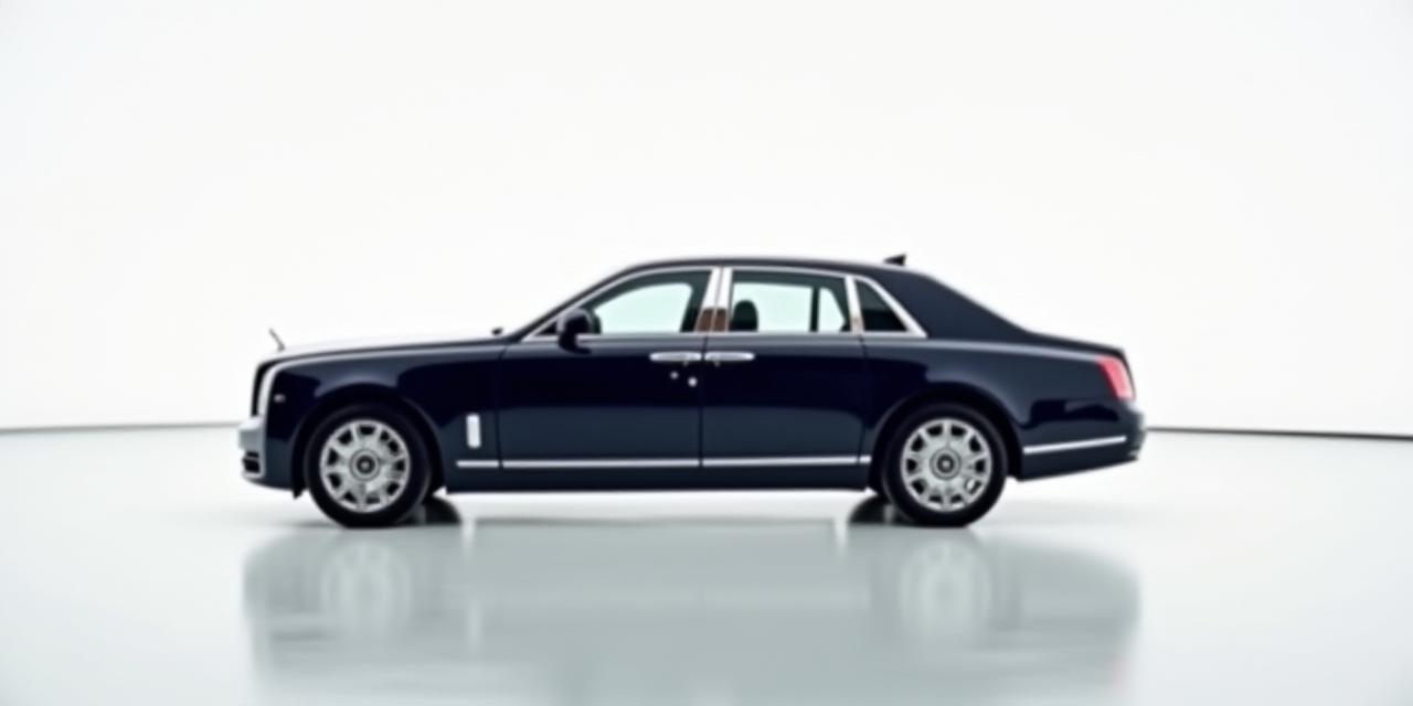 Berline de luxe exposée dans un showroom parisien lumineux